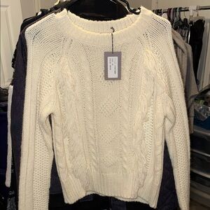 Elsamanda Cream Cable Knit Sweater